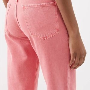 FRAME denim le vintage crop (peach/pink) raw hem